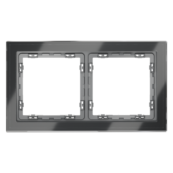 Рамка 2 местная стекло Voltum S70 графит VLS110206