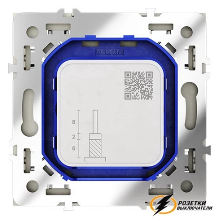 ТВ спутниковая розетка Voltum S70 сталь VLS060404