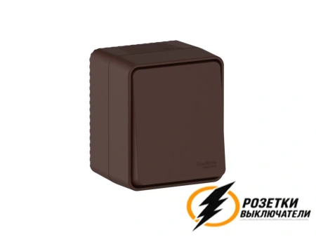 Выключатель накладной одноклавишный ip54 AtlasDesign Profi коричневый