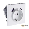 Розетка с USB зарядкой 2 порта А+C 2400mA Kollinger Eclipse белая