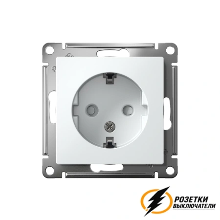 Розетка с заземлением со шторками 16а 250в AtlasDesign лотос