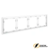 Рамка 4 местная Voltum S70 белая матовая VLS100401