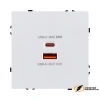 Зарядка USB 2 порта А+C 6000mA 65Вт Kollinger Eclipse белая