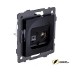 Розетка тв и интернет rj45 cat 6 Kollinger Aspekt черная