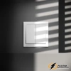 Выключатель проходной двухклавишный Voltum S70 белый матовый VLS020301