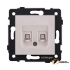 Розетка компьютерная rj45 двойная cat 6 Kollinger Aspekt кашемир