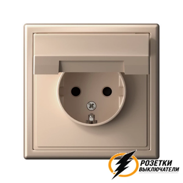 Розетка крышкой ip20 16а 250в ArtGallery песочный