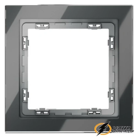 Рамка 1 местная стекло Voltum S70 графит VLS110106