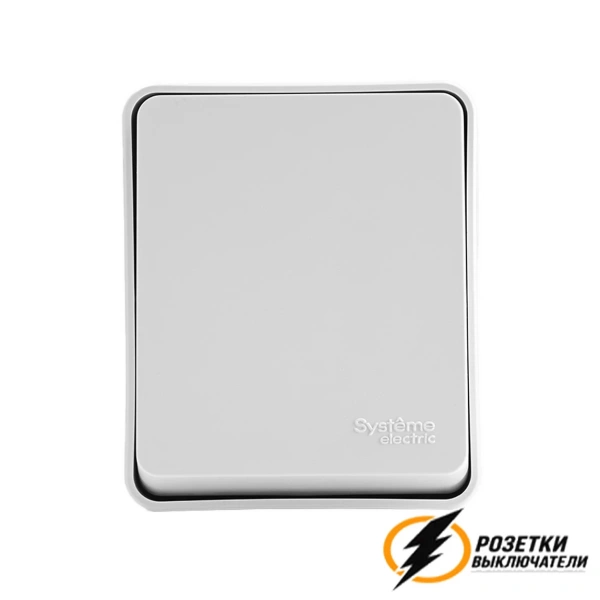 Выключатель накладной одноклавишный ip54 Atlas Profi белый