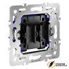 Звонковый выключатель двухклавишный НО Voltum S70 капучино VLS000314+VLS0206M
