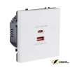 Зарядка USB 2 порта А+C 6000mA 65Вт Kollinger Eclipse белая