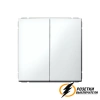 Выключатель проходной двухклавишный ArtGallery белый