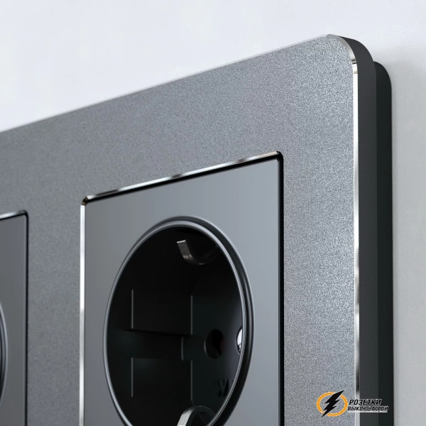 Рамка металлическая 2 местная Werkel Platinum черная