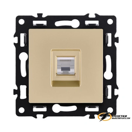 Розетка компьютерная rj45 cat 6 Kollinger Asthetik золото