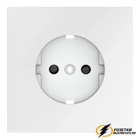 Накладка розетки со шторками Voltum S70 белая матовая VLS000701