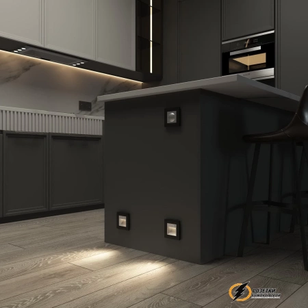 Датчик движения 9 метров, 160° Werkel серебряный матовый