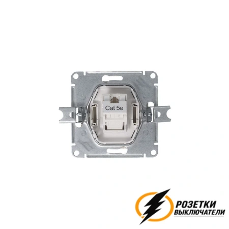 Компьютерная розетка rj45 UTP/FTP cat 5e AtlasDesign алюминий