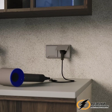 Накладка розетки с крышкой IP40 Voltum S70 капучино VLS000813
