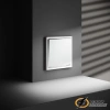 Выключатель проходной одноклавишный с подсветкой Voltum S70 белый матовый VLS010401