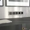 Рамка стеклянная 5 местная Werkel Senso дымчатый soft-touch