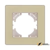Рамка пластиковая 1 местная Kollinger Eleganz Acryl золото