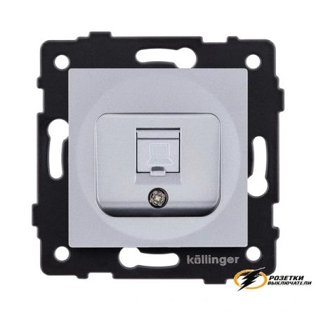 Розетка компьютерная rj45 cat 5e Kollinger Aspekt серая