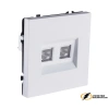 Розетка компьютерная rj45 двойная cat 6 Kollinger Eclipse белая