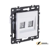 Розетка компьютерная rj45 двойная cat 6 Kollinger Asthetik белая матовая