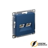 Компьютерная розетка rj45 UTP/FTP двойная cat 5e AtlasDesign аквамарин