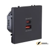 Зарядка USB 2 порта А+C 6000mA 65Вт Kollinger Eclipse черная