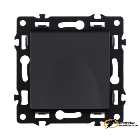 Розетка с крышкой ip41 16а 250в Kollinger Asthetik черная матовая