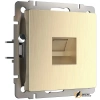 Розетка компьютерная rj45 cat 5e Werkel шампань рифленая