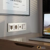 Рамка стеклянная 4 местная Werkel Senso шампань soft-touch