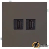Розетка двойная HDMI Rikett капучино