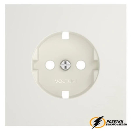 Накладка розетки с заземлением Voltum S70 хлопок VLS000612