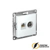Розетка тв и интернет rj45 cat 6 AtlasDesign лотос