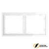 Рамка 2 местная Voltum S70 белая глянцевая VLS100200