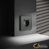 Розетка с USB зарядкой 2 порта, А 3,2 mA Voltum S70 титан VLS040405
