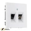 Розетка тв и интернет rj45 cat 6 Liregus Modern белая