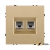 Розетка компьютерная rj45 двойная cat 6 Kollinger Eclipse золото