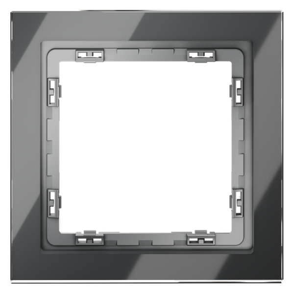 Рамка 1 местная стекло Voltum S70 графит VLS110106