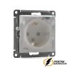 Розетка с прозрачной крышкой ip44 16а 250в AtlasDesign белая