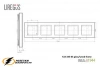 Рамка стеклянная 5 местная Liregus Epsilon Classic натуральное матовое