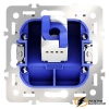Розетка компьютерная rj45 rj45 cat 6 Voltum S70 капучино VLS001314+VLS0601M