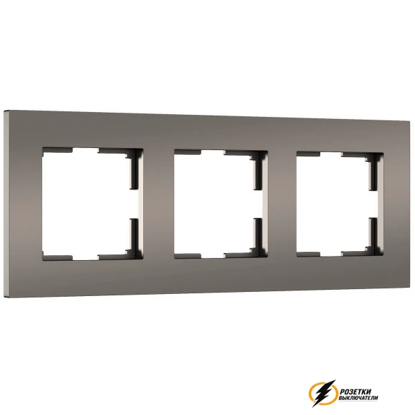 Рамка пластиковая 3 местная Werkel Slab бронза софт