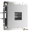 Розетка компьютерная rj45 cat 5e Werkel серебряная матовая