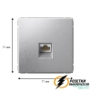 Компьютерная розетка rj45 UTP cat 5e ArtGallery алюминий