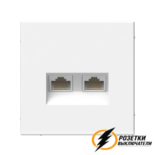 Компьютерная розетка rj45 двойная UTP cat 6 ArtGallery белая