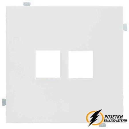 Розетка тв и интернет rj45 cat 5 Rikett белый сатин