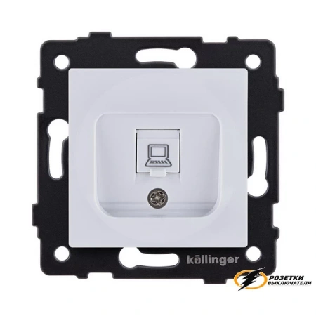 Розетка компьютерная rj45 cat 6 Kollinger Aspekt белая